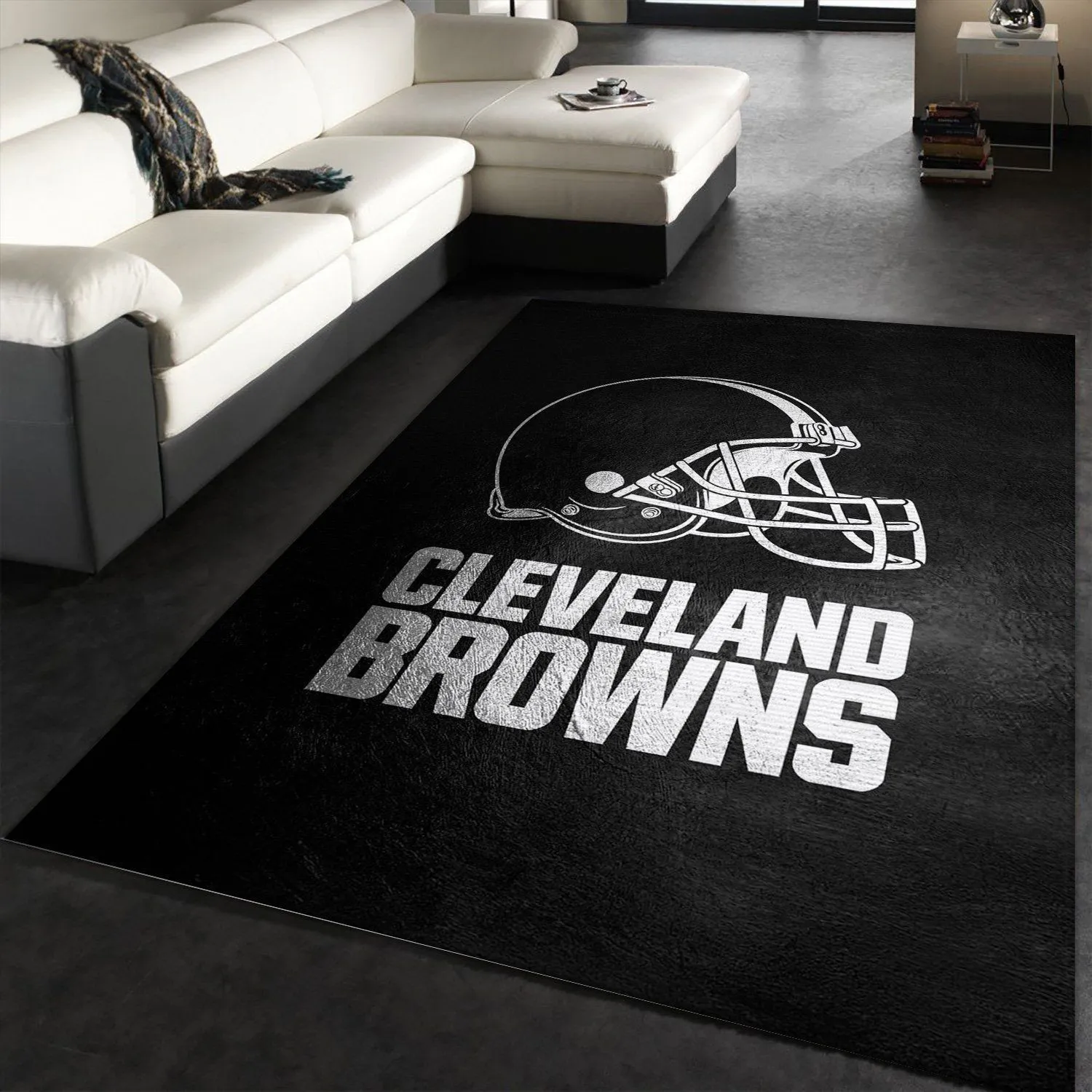 Cleveland Browns Silver NFL Team Logos Area Rugs For Living Room Rectangle Rug Bedroom Rugs Carpet Flooring Gift 978ZY-8208