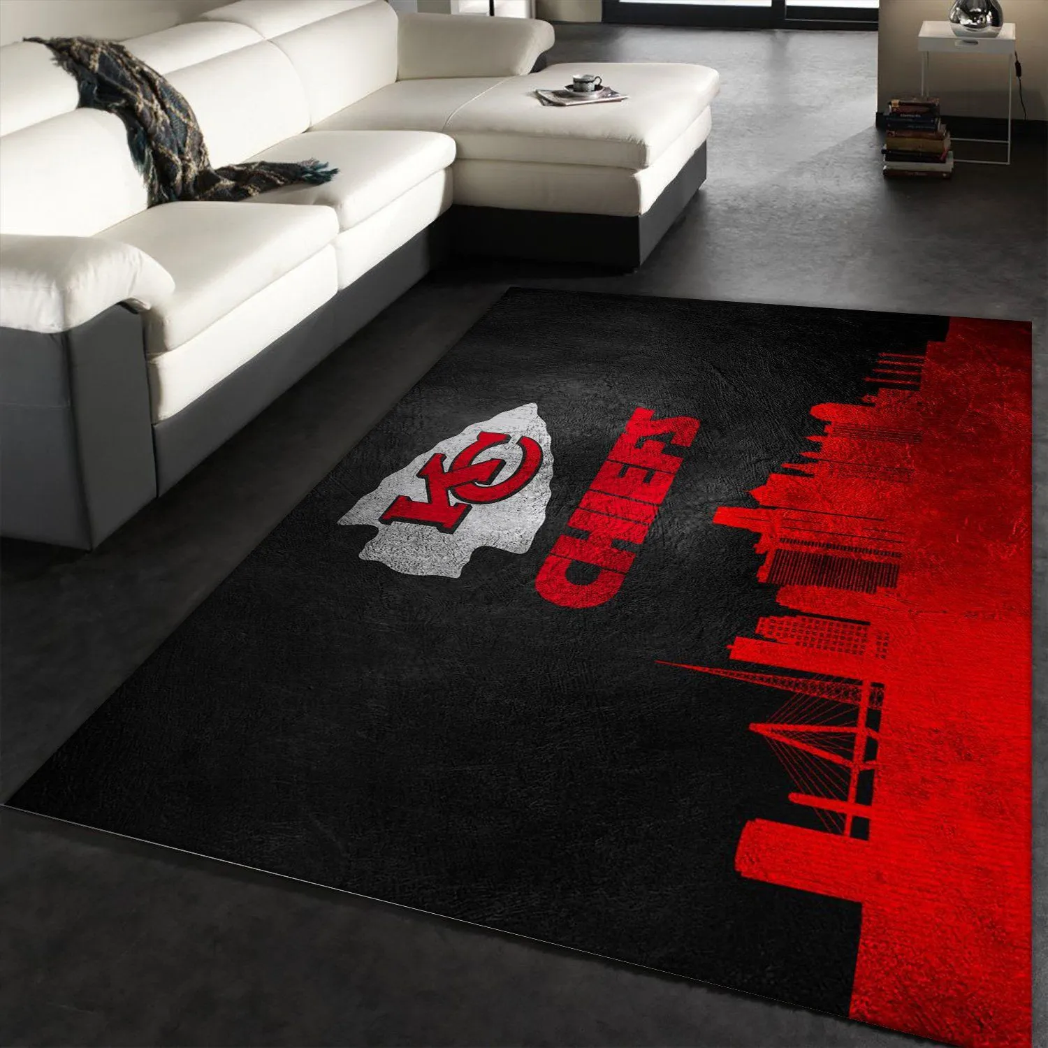Kansas City Chiefs Skyline NFL Bedroom Family Rectangle Rug Decor Area Rugs For Living Room Bedroom Kitchen Rugs Home Carpet Flooring 786IF-6570