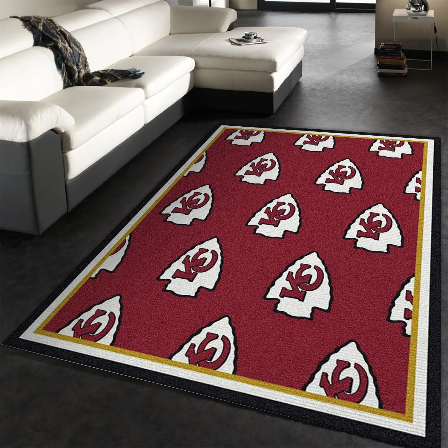Kansas City Chiefs Repeat NFL Team Rectangle Rug Decor Area Rugs For Living Room Bedroom Kitchen Rugs Home Carpet Flooring 261ZS-2843
