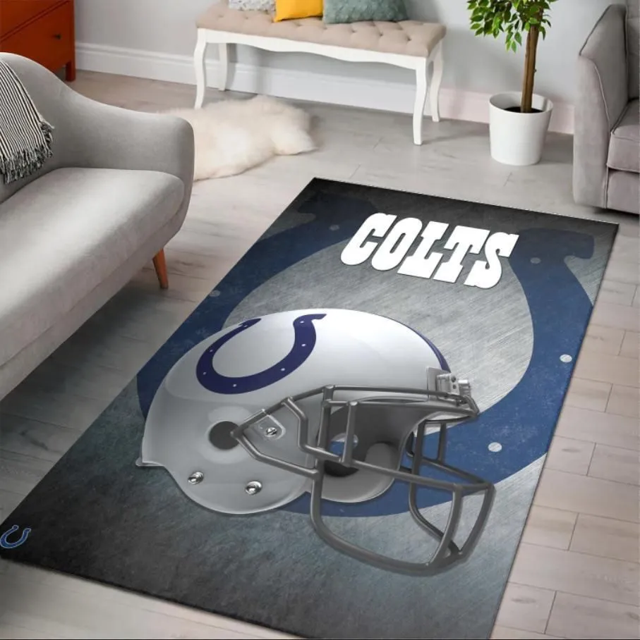 Indianapolis Colts NFL Team Football For Rectangle Rug Decor Area Rugs For Living Room Bedroom Kitchen Rugs Home Carpet Flooring 969PZ-3773