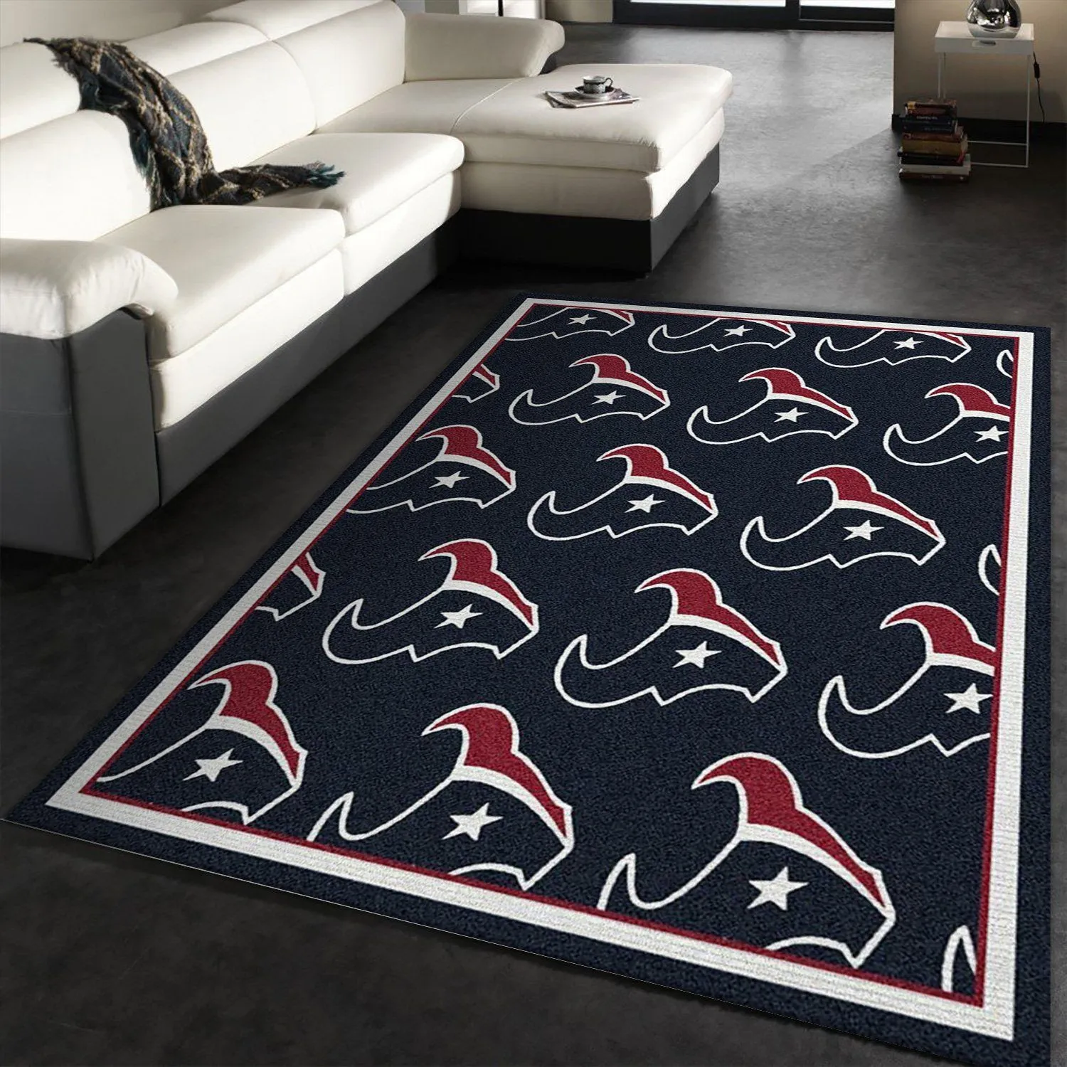 Houston Texans Repeat NFL Team Family Rectangle Rug Decor Area Rugs For Living Room Bedroom Kitchen Rugs Home Carpet Flooring 219LC-4289