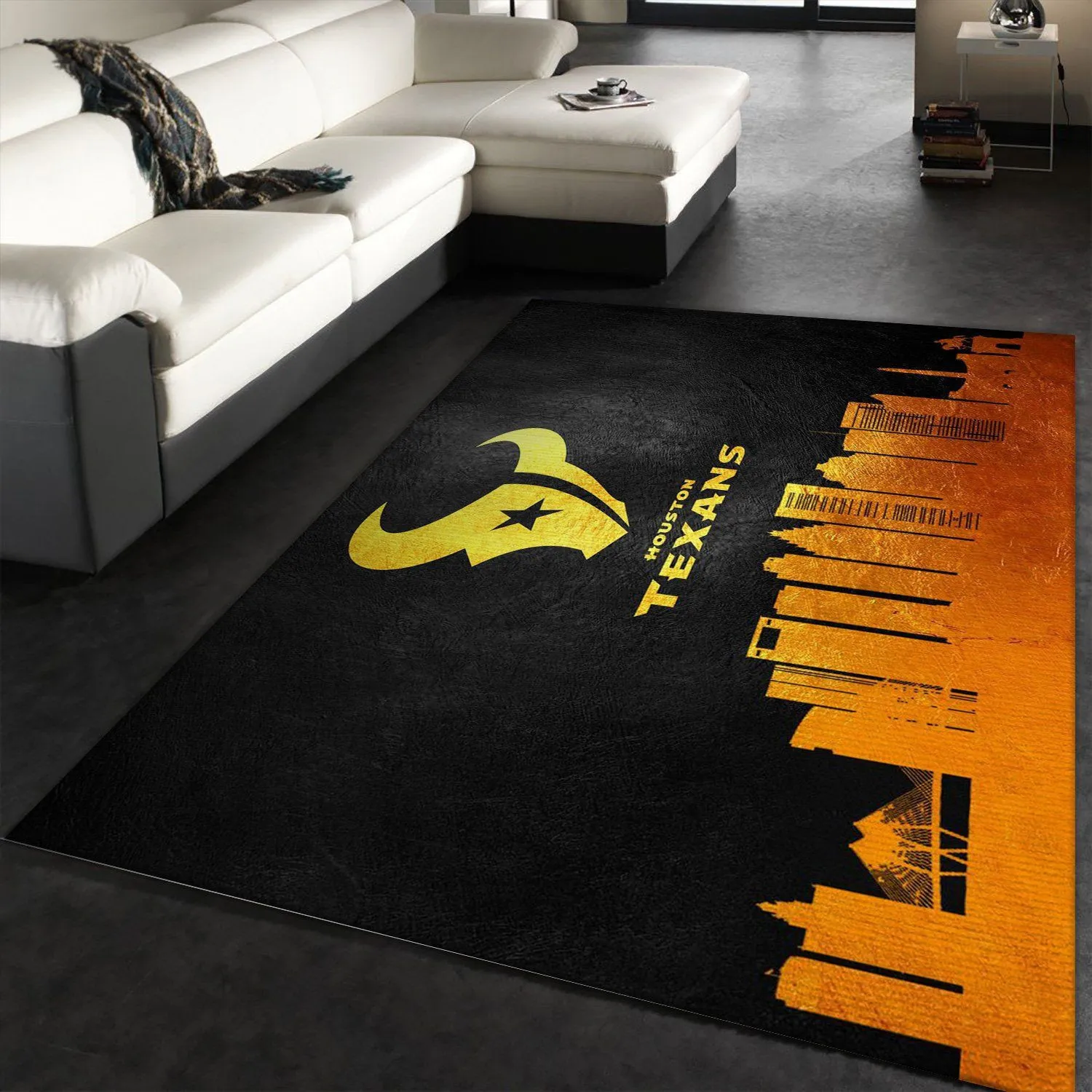 Houston Texans Skyline NFL Rectangle Rug Decor Area Rugs For Living Room Bedroom Kitchen Rugs Home Carpet Flooring 106HD-9593