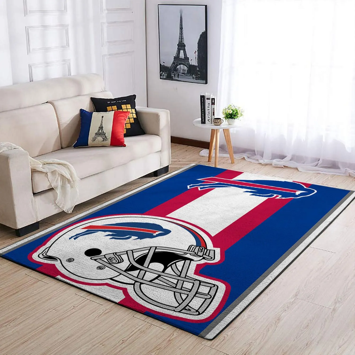 Buffalo Bills NFL Team Logo Helmet Area Rugs For Living Room Rectangle Rug Bedroom Rugs Carpet Flooring Gift 724WB-8512
