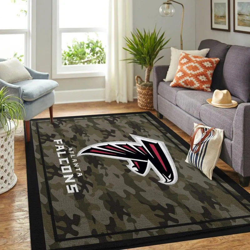 Camo Camouflage Atlanta Falcons NFL Room Sport Custom Area Area Rugs For Living Room Rectangle Rug Bedroom Rugs Carpet Flooring Gift 336NY-7429