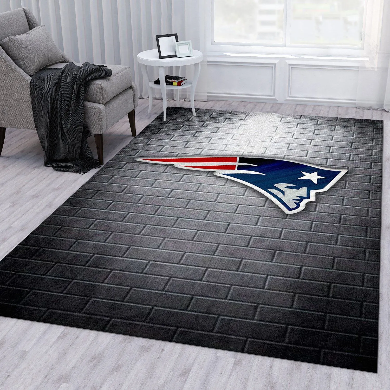 New England Patriots NFL Rectangle Area Rugs Carpet For Living Room, Bedroom, Kitchen Rugs, Non-Slip Carpet 139SU-7214