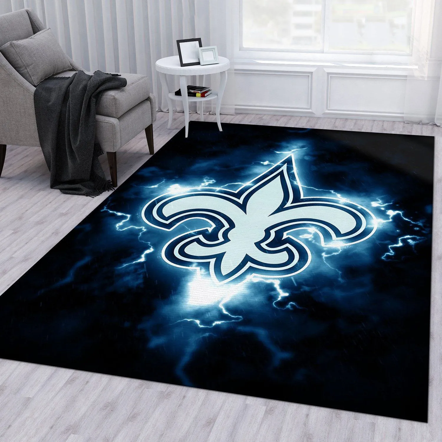 New Orleans Saints NFL Us Gift Decor Rectangle Area Rugs Carpet For Living Room, Bedroom, Kitchen Rugs, Non-Slip Carpet 109PO-2482