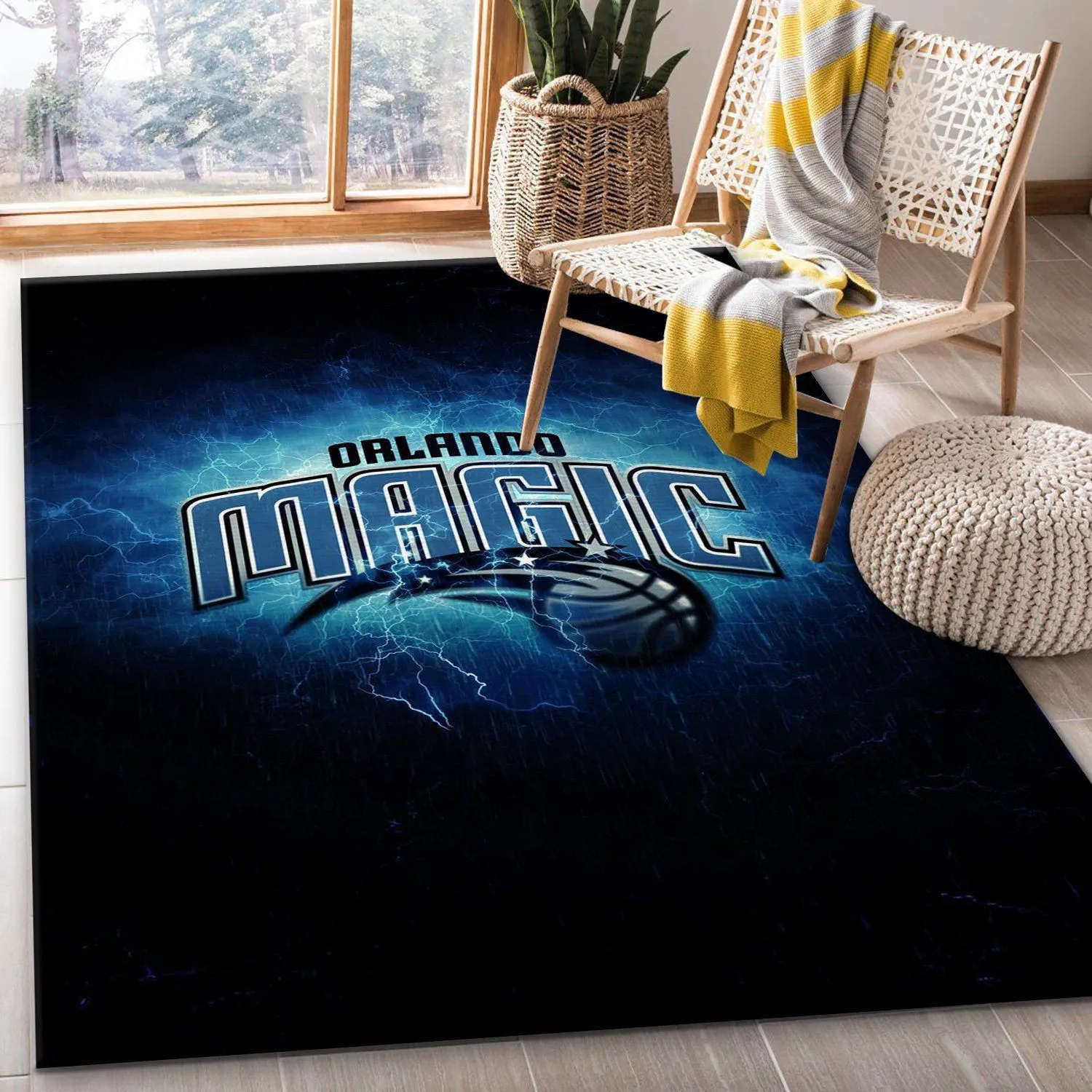 Orlando Magic NFL Rectangle Area Rugs Carpet For Living Room, Bedroom, Kitchen Rugs, Non-Slip Carpet 768OL-5567