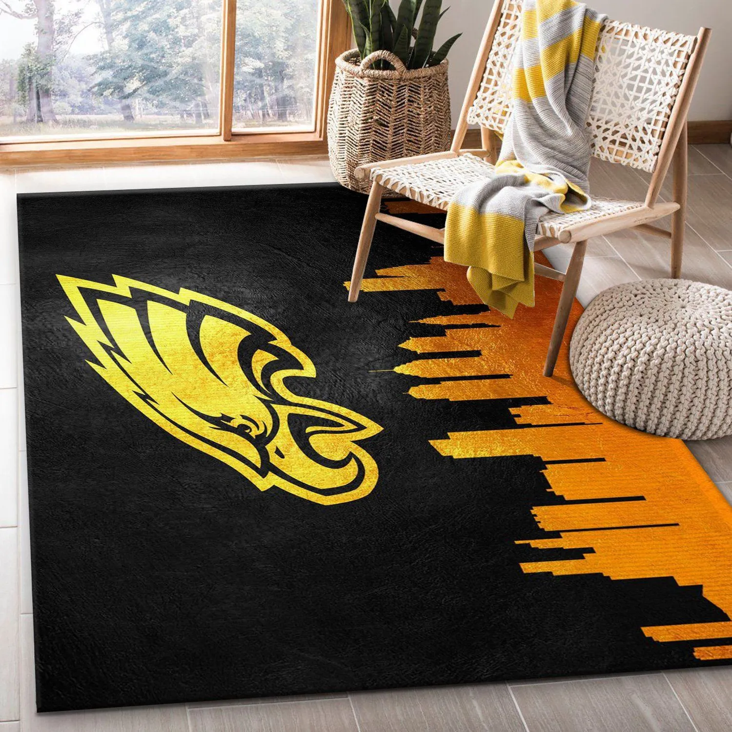 Philadelphia Eagles NFL Bedroom Rectangle Area Rugs Carpet For Living Room, Bedroom, Kitchen Rugs, Non-Slip Carpet 731US-7972