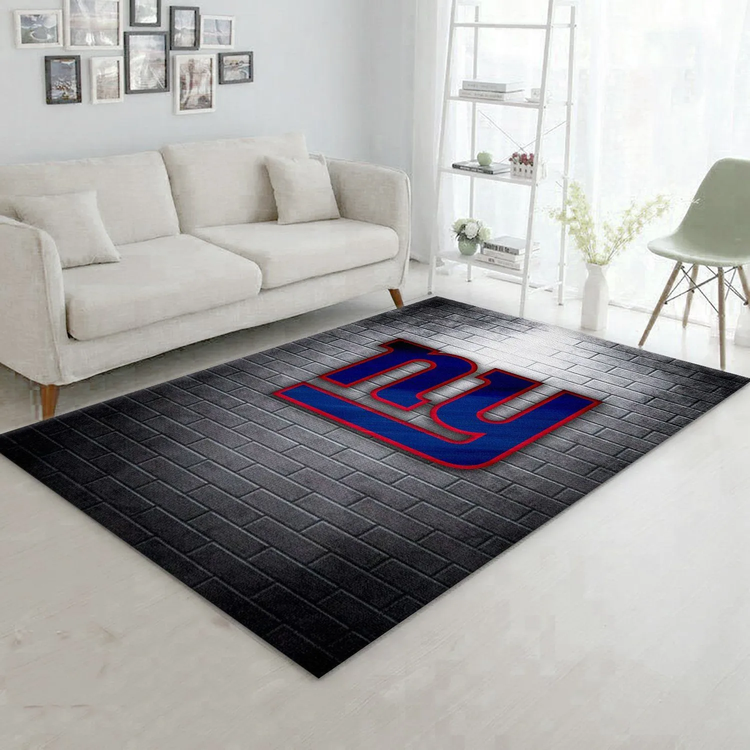 New York Giants NFL Area Us Gift Decor Rectangle Area Rugs Carpet For Living Room, Bedroom, Kitchen Rugs, Non-Slip Carpet 723GO-3743