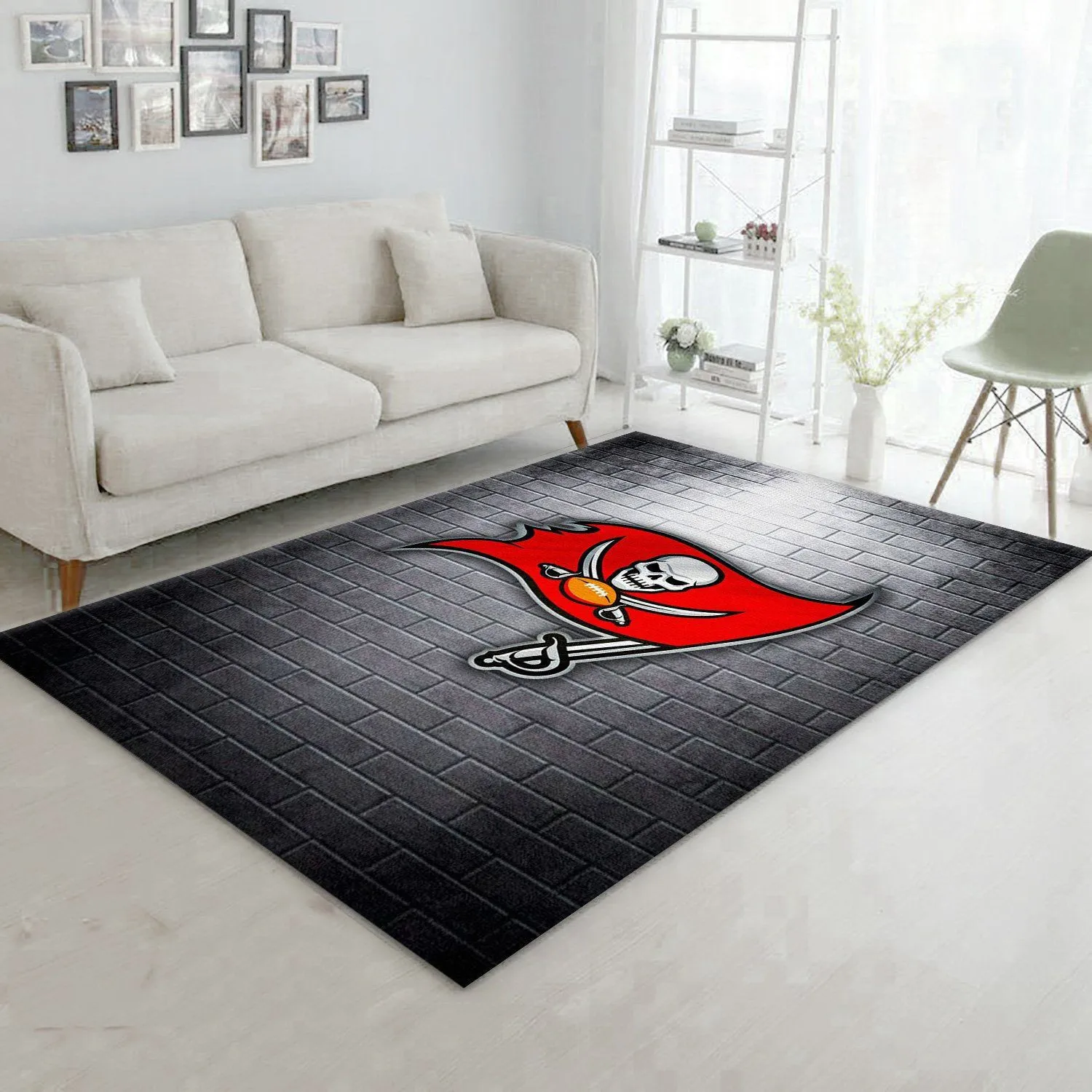 Tampa Bay Buccaneers NFL Rug Rectangle Area Rugs Carpet For Living Room, Bedroom, Kitchen Rugs, Non-Slip Carpet 815ZA-8769