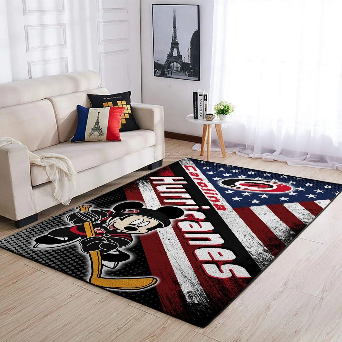 Carolina Hurricanes NHL Team Logo Mickey Us Style Nice Gift Home Decor Rectangle Area Rug Indoor Outdoor Rugs 346GH-7256