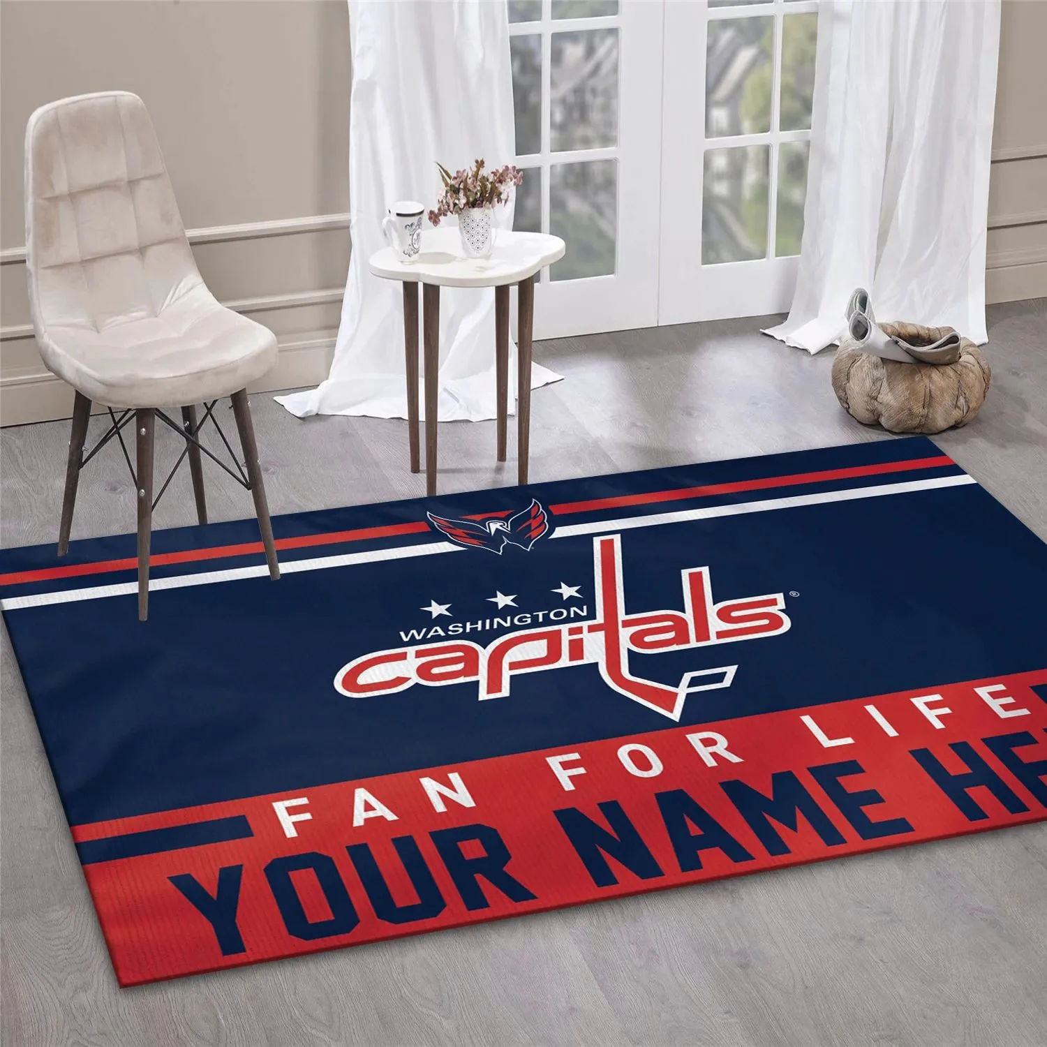 Washington Capitals Personal NHL Team Logo Area Rug, Sport Living Room Rug Home Decor Indoor Outdoor Rugs 571XG-1626