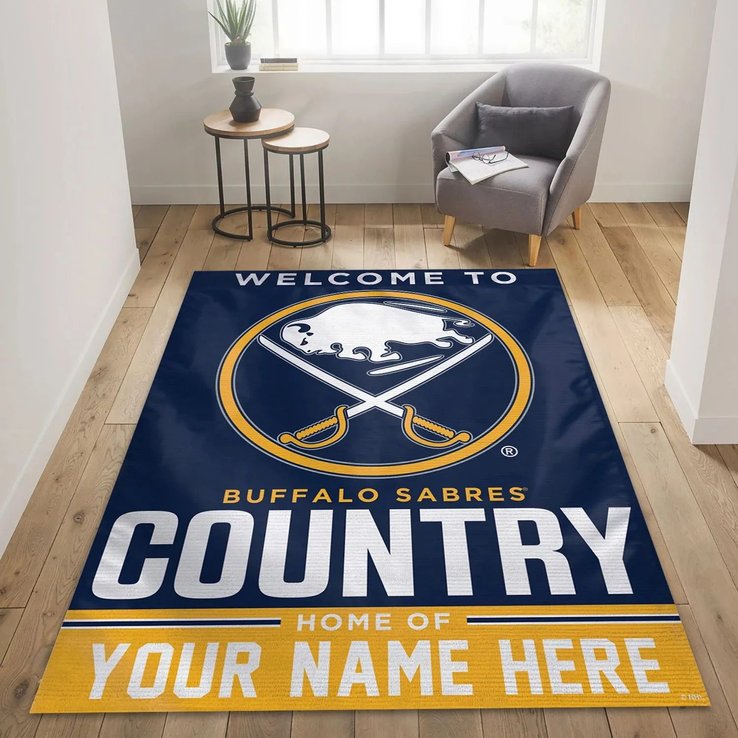 Buffalo Sabres Personal NHL Area Rug For Christmas, Sport Living Room Rug Home Decor Indoor Outdoor Rugs 976DJ-3575