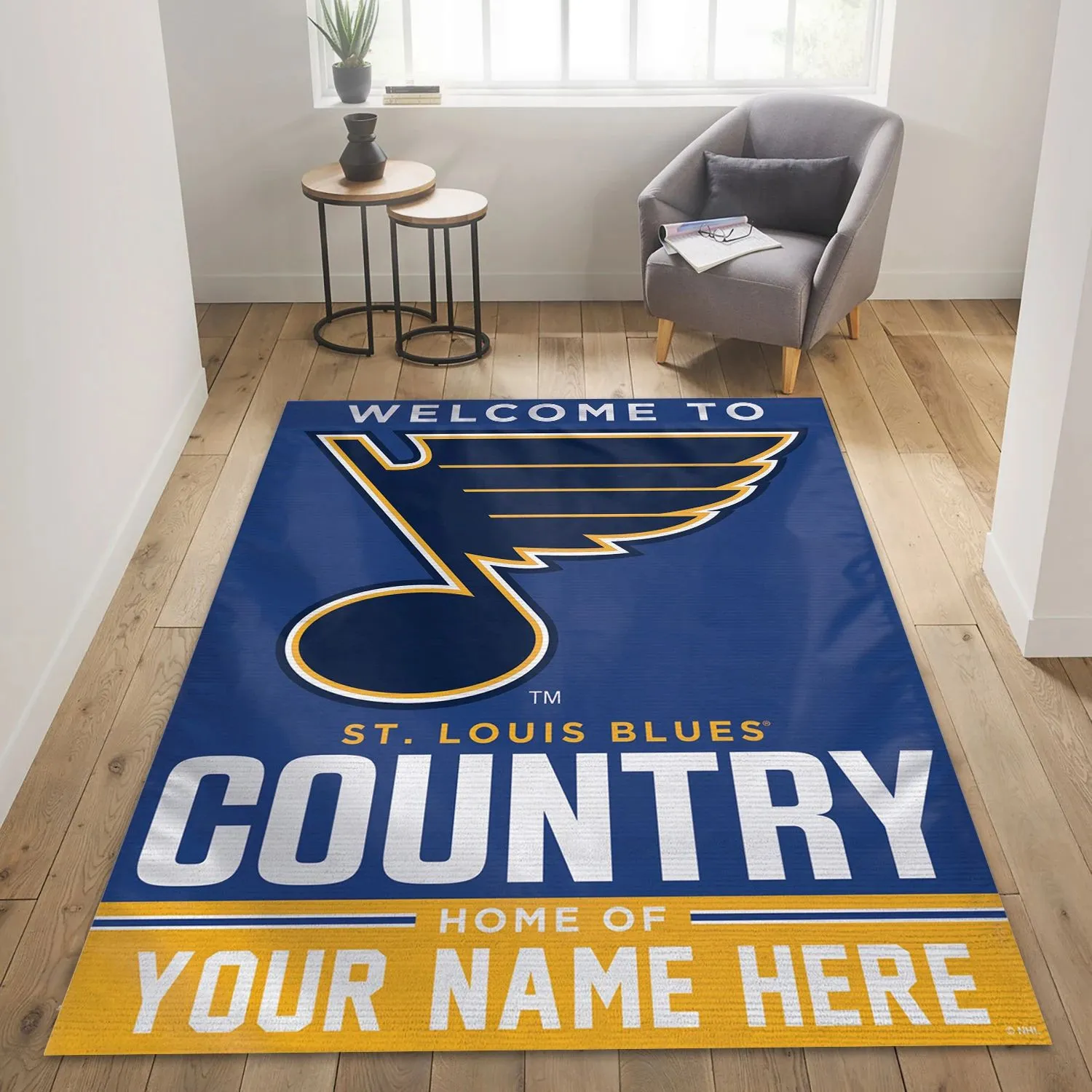St Louis Blues Personal NHL Area Rug Carpet, Sport Living Room Rug Home Decor Indoor Outdoor Rugs 201QZ-8917