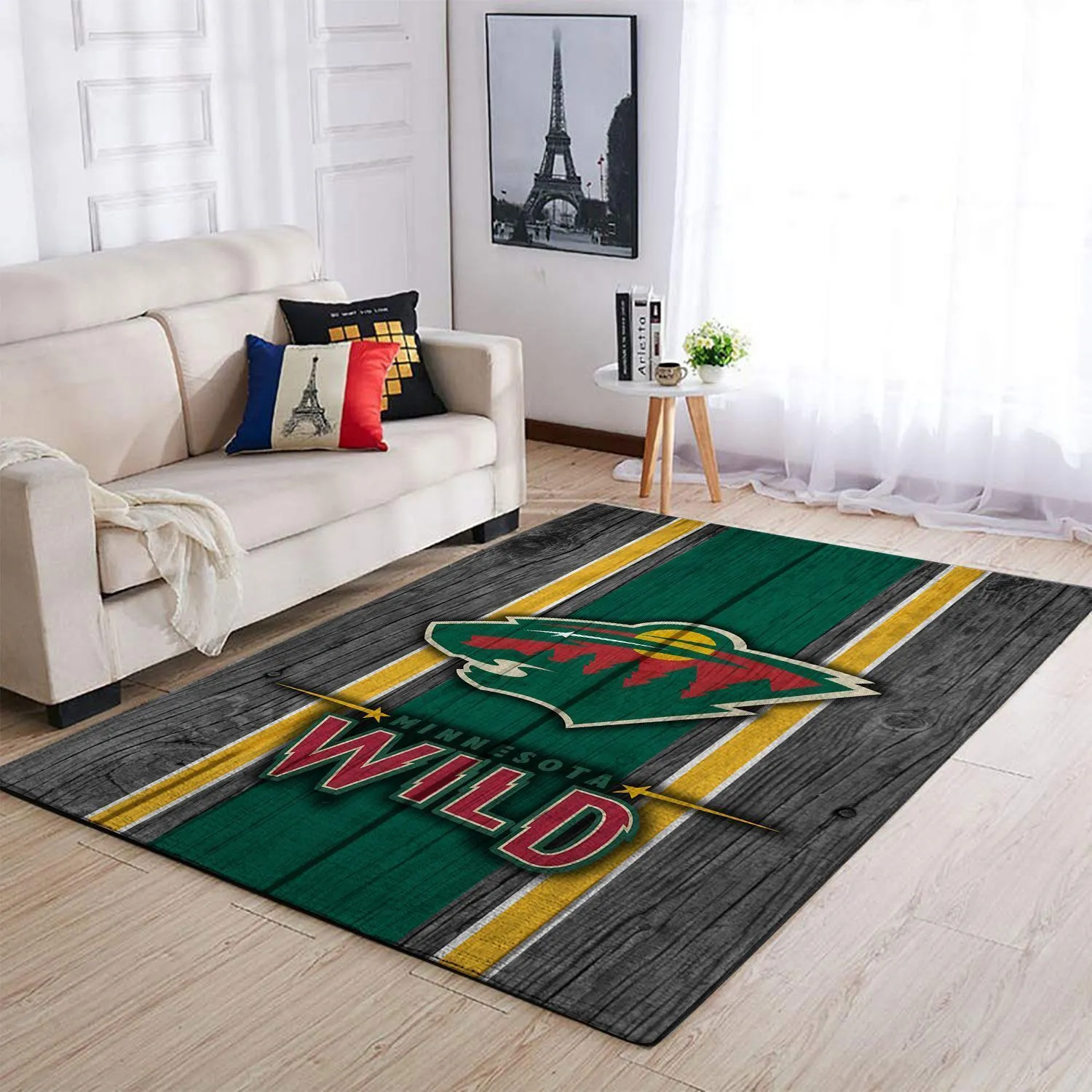 Minnesota Wild NHL Team Logo Style Nice Gift Home Decor Rectangle Area Rug Indoor Outdoor Rugs 671TD-8405