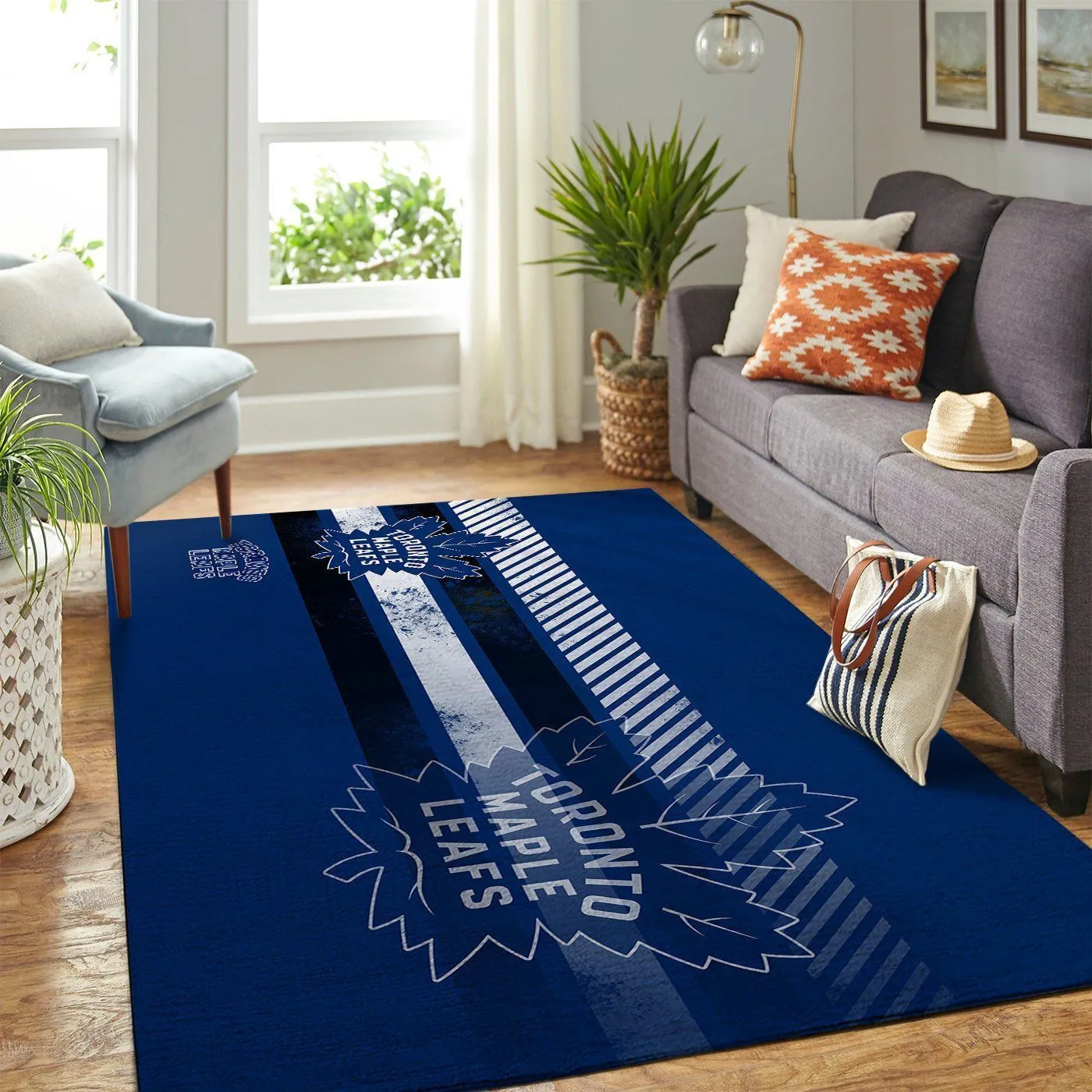 Toronto Maple Leafs NHL Team Logo Nice Gift Home Decor Rectangle Area Rug Indoor Outdoor Rugs 267YW-4597