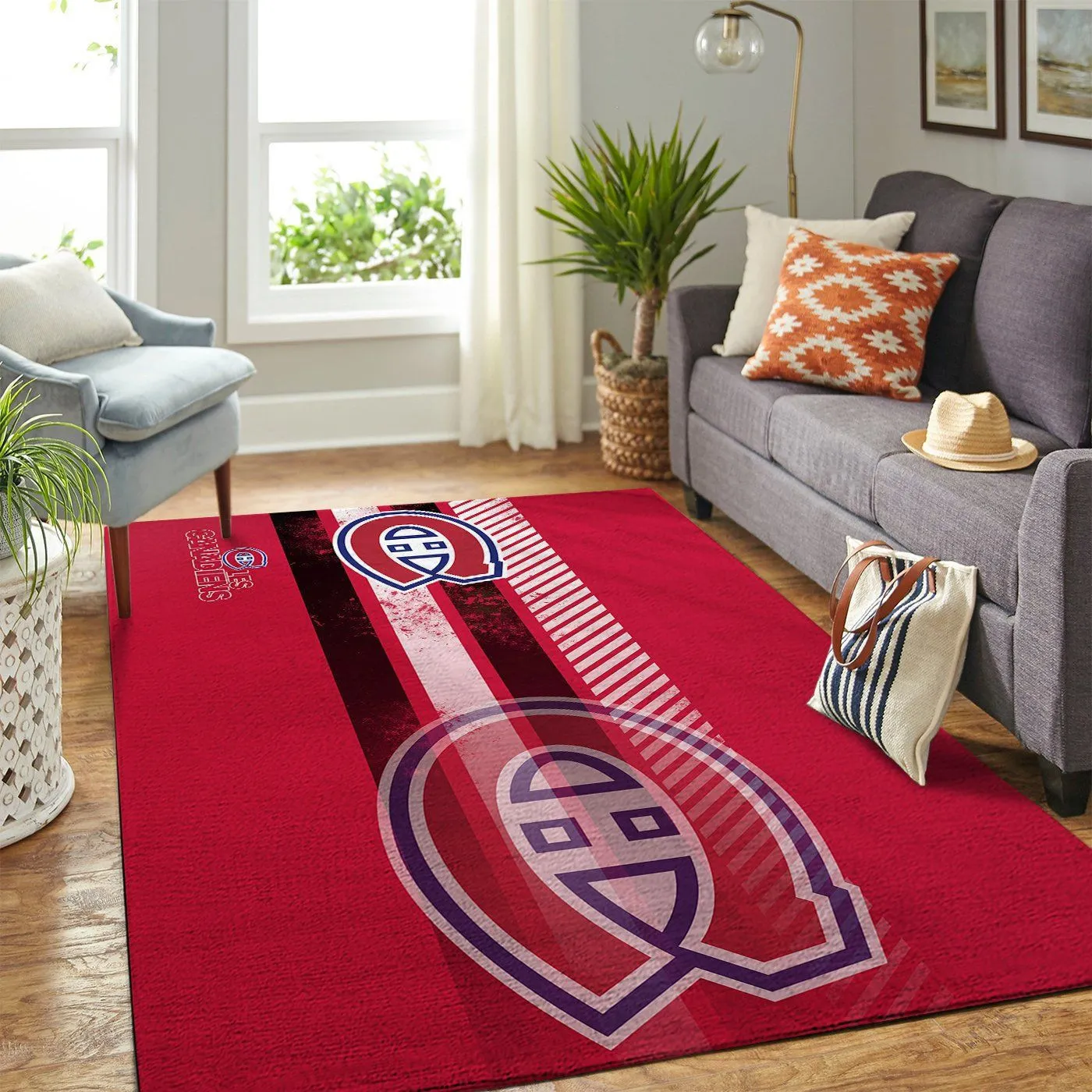 Montreal Canadiens NHL Team Logo Nice Gift Rectangle Area Rugs Carpet For Living Room, Bedroom, Kitchen Rugs, Non-Slip Carpet 913EC-6976