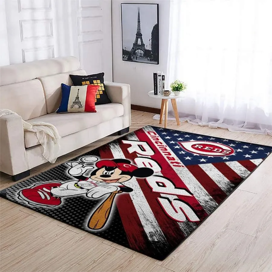 Cincinnati Reds Mickey Mouse US Style Area Rug Living Room Rug Home 535GV-1777