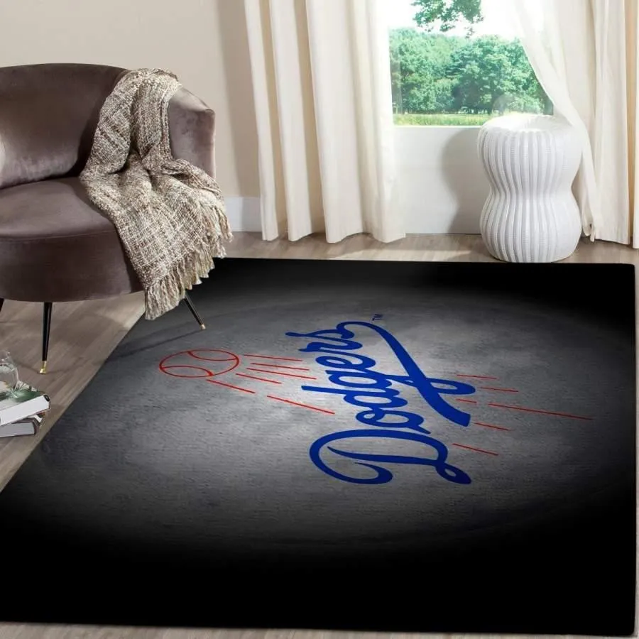 MLB Los Angeles Dodgers Team Logo Carpet Rug Living Room 383ZU-9950