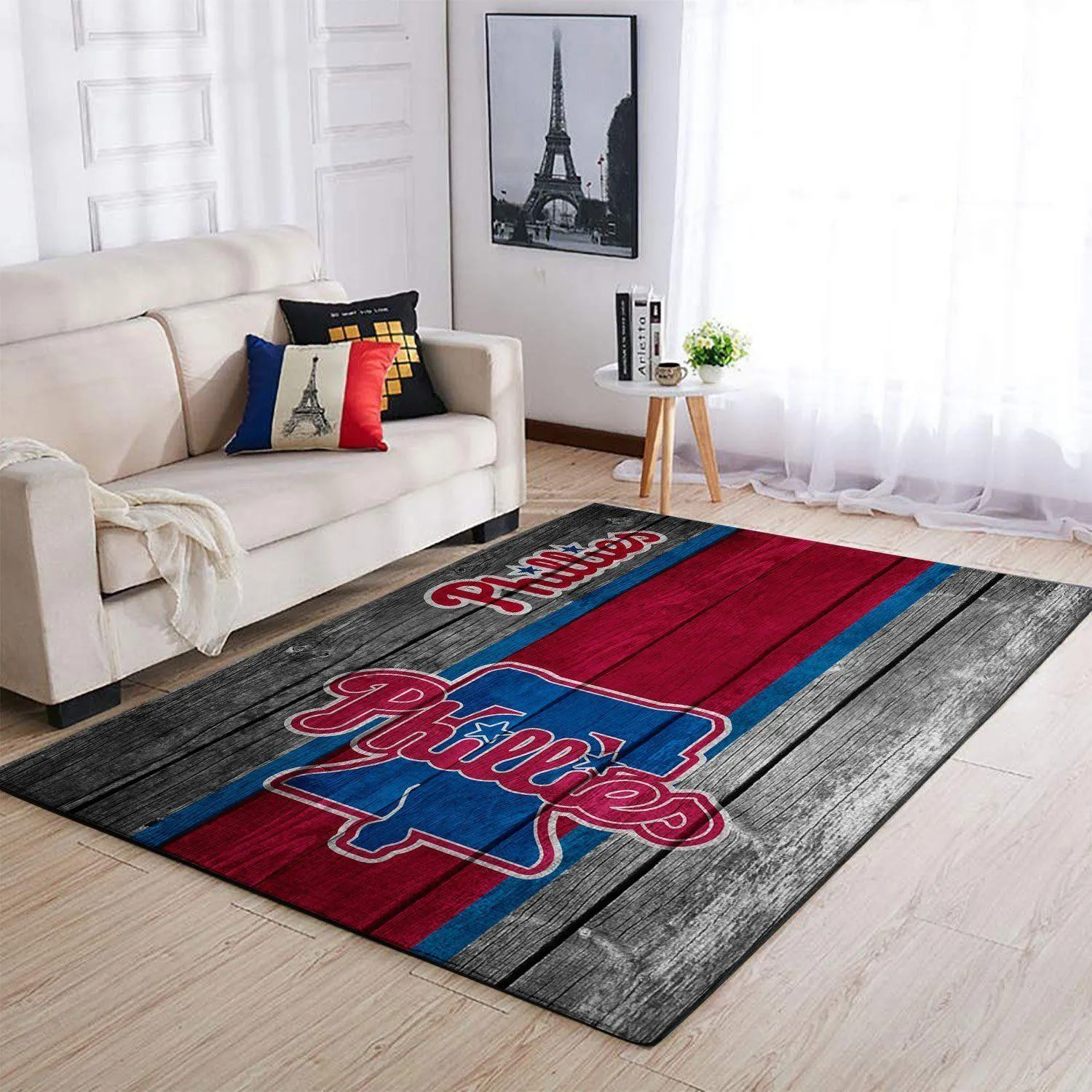 Philadelphia Phillies Wooden MLB Area Rug Living Room Rug Home 959IR-8314