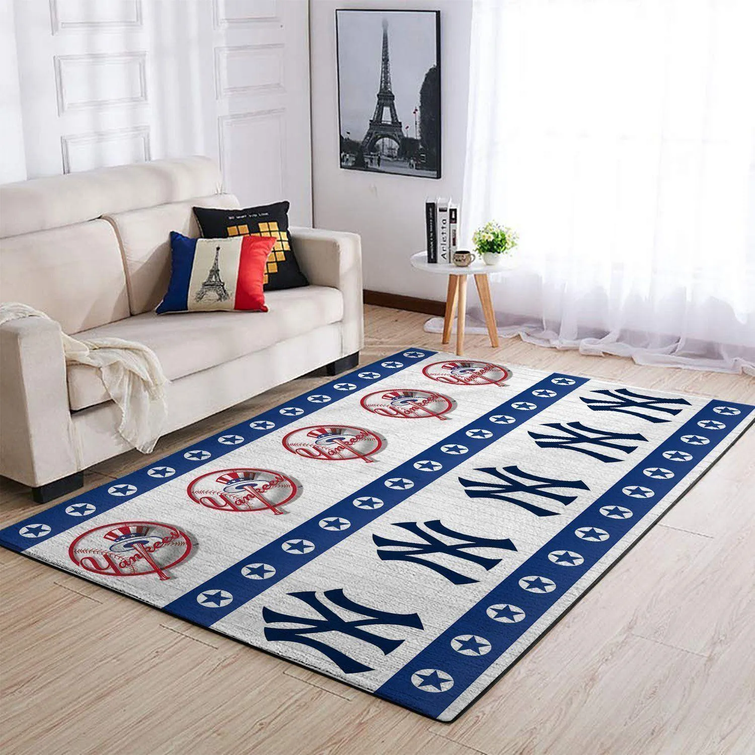 New York Yankees Area Rug MLB Baseball Team Logo Living Room 821BK-4661
