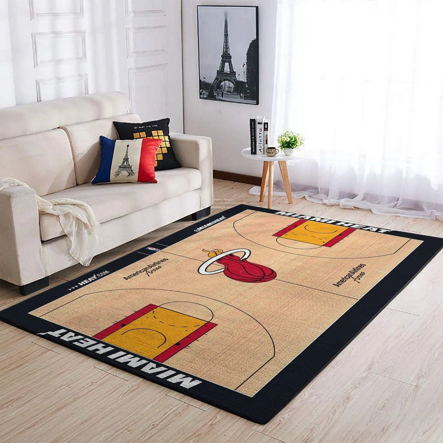 NBA Miami Heat Basketball Area Rug Living Room Rug Team Logo 116XX-9690