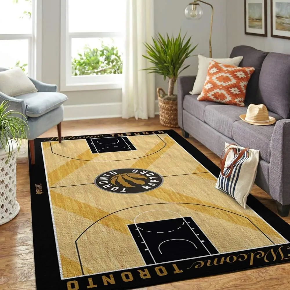 Toronto Raptors Court Area Rug Nba Carpet Living Room 772KL-4816