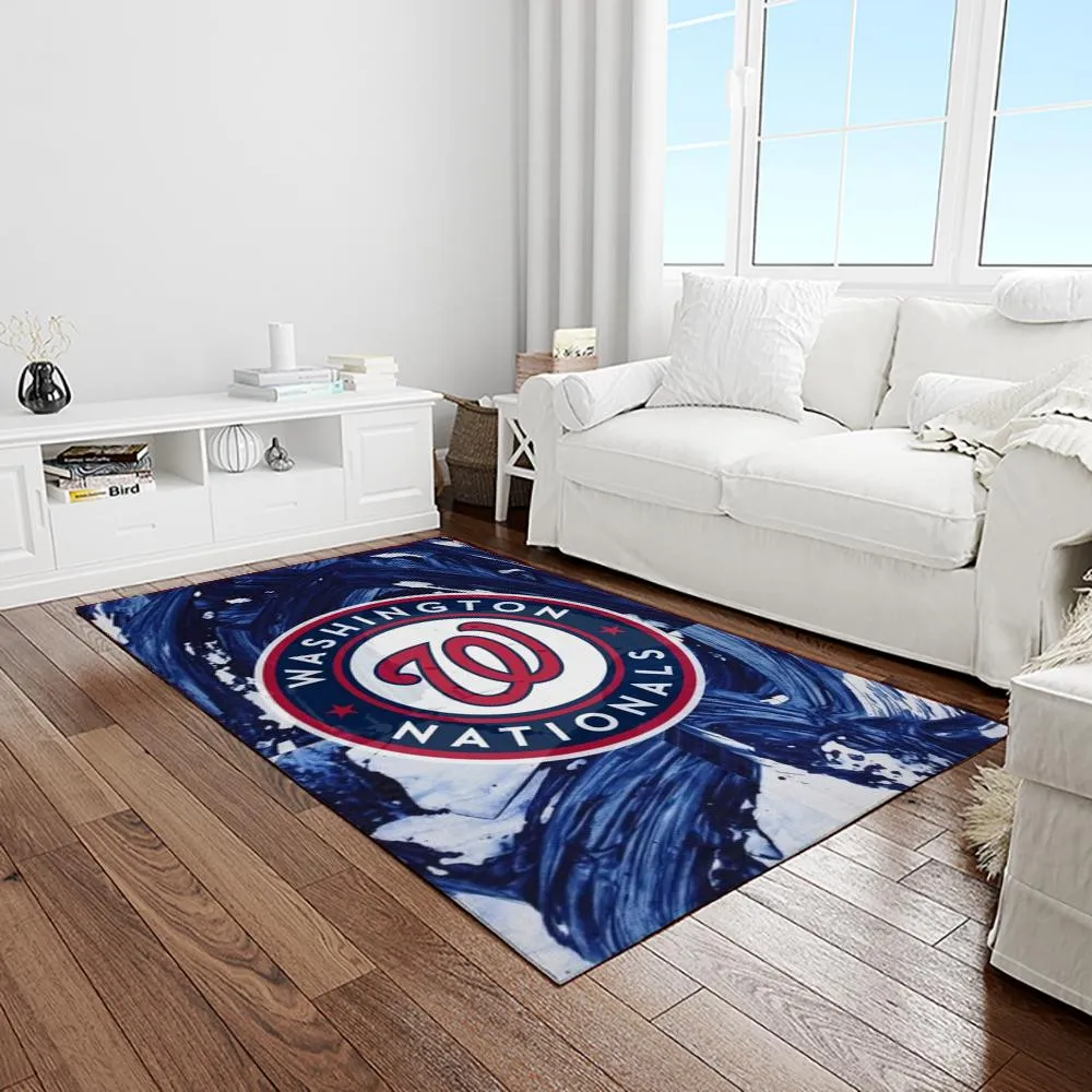 MLB Washington Nationals Baseball Team Logo Rectangle Area Rug 277BR-8997
