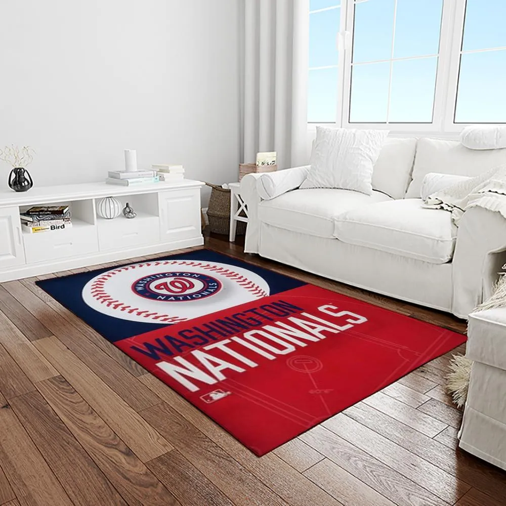 MLB Washington Nationals Baseball Team Logo Rectangle Area Rug 570WD-4578