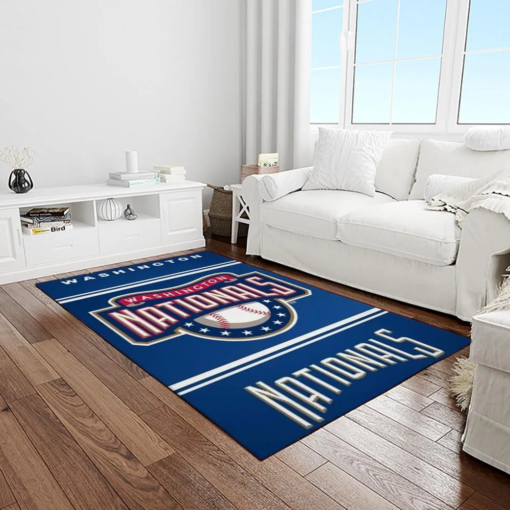MLB Washington Nationals Baseball Team Logo Rectangle Area Rug 754ZQ-7915