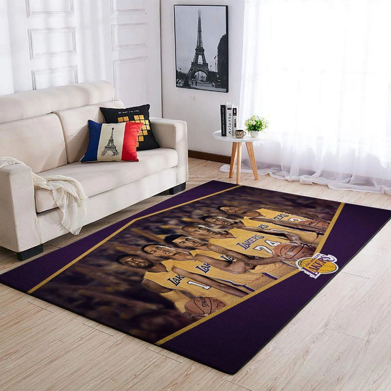 NBA Los Angeles Lakers Basketball Area Rug Living Room Rug Home Decor 588QN-2619