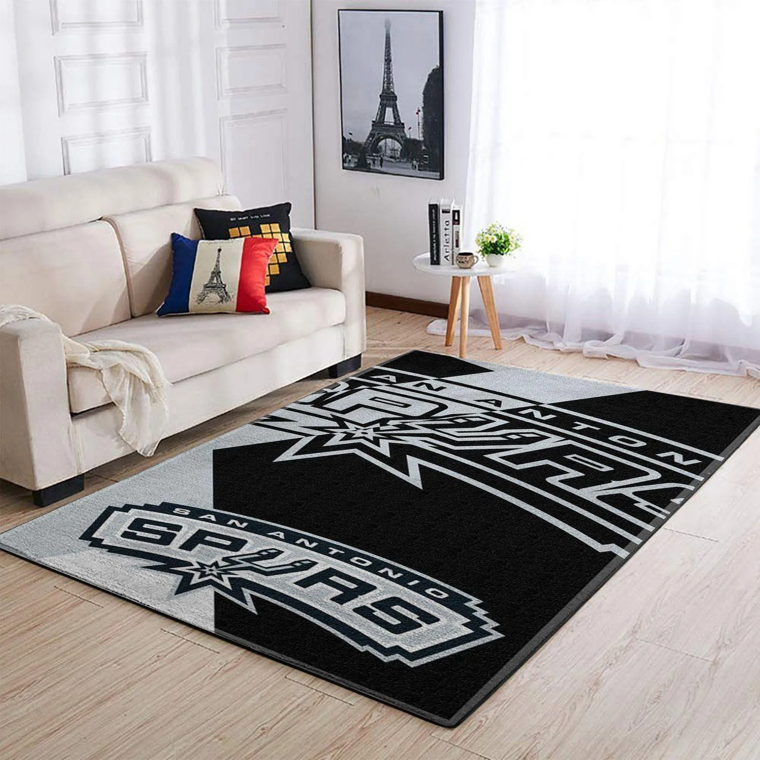 San Antonio Spurs Area Rug NBA Team Logo Living Room Rug Regtangle Carpet 958EF-1924