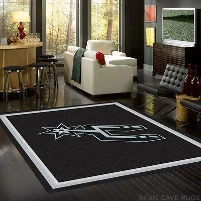 San Antonio Spurs Area Rug NBA Team Logo Living Room Rug Regtangle Carpet 309CR-9434