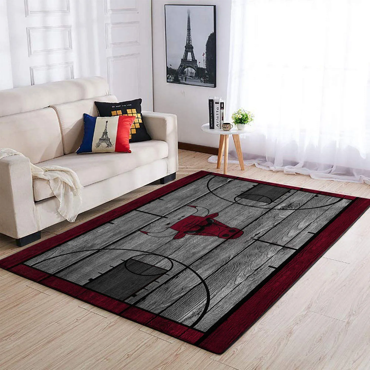 Chicago Bulls Area Rug Nba Carpet Living Room 305ZF-4847