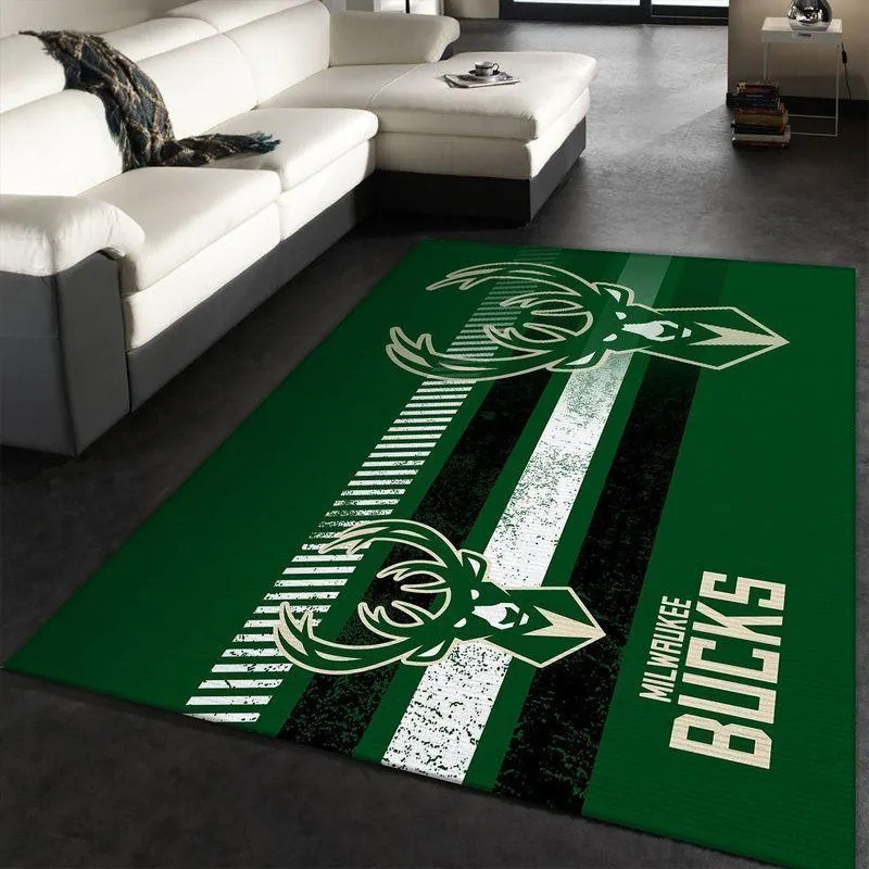 Milwaukee Bucks Nba 2 Area Rug Living Room Bedroom Rug Rug Regtangle 552KF-2579