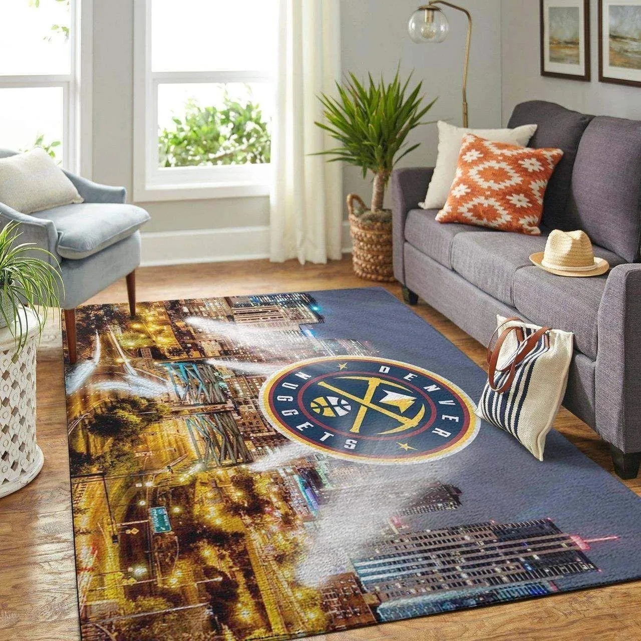 Denver Nuggets NBA Living Room Carpet Christmas Gift Rug Regtangle Carpet 825UB-1561