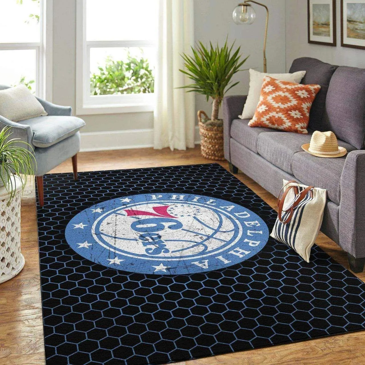 Philadelphia 76Ers NBA Living Room Christmas Gift Rug Regtangle Carpet 821MU-7969