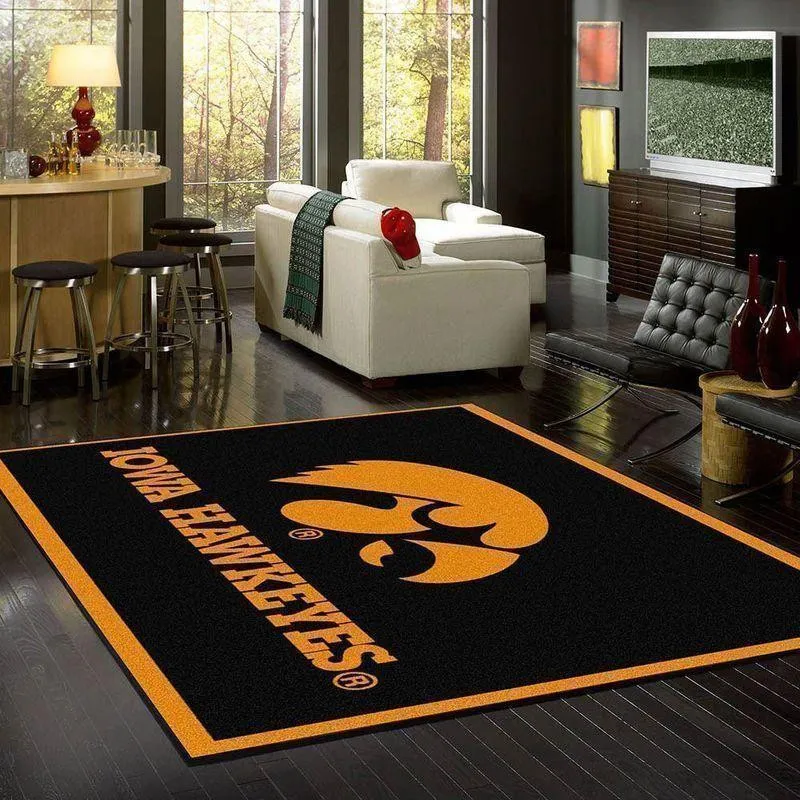 NCAA Iowa Hawkeyes Football Carpet Living Room Rug Regtangle Carpet 751SY-2080