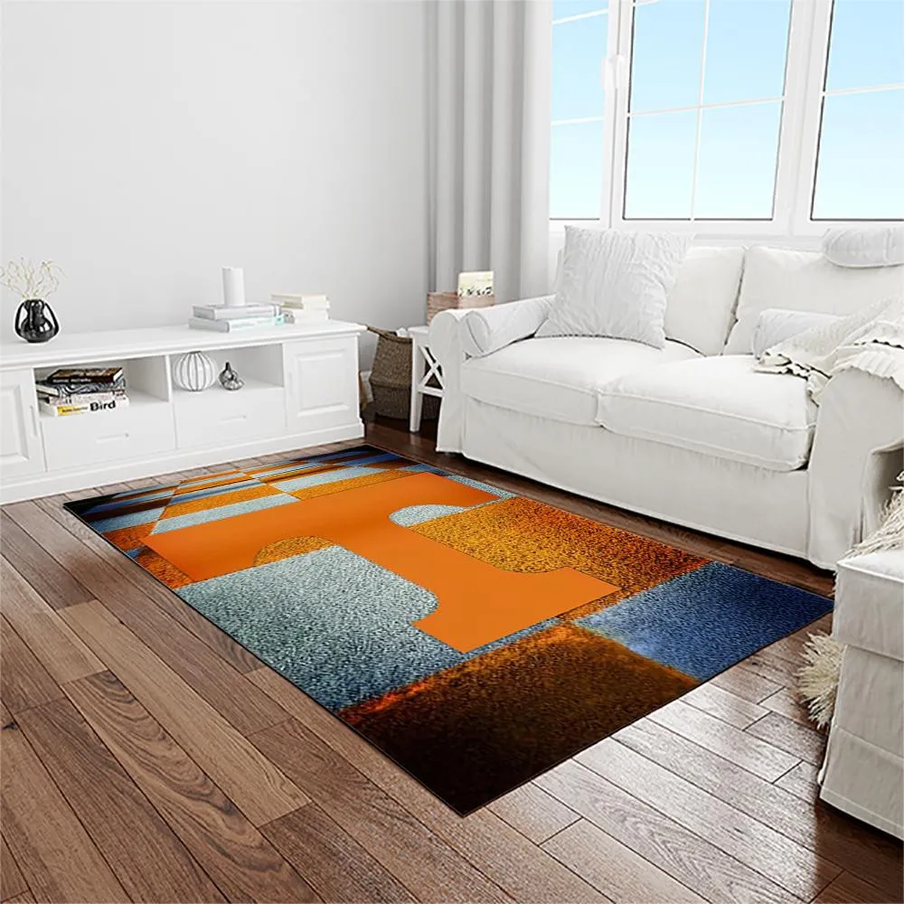 NCAA Tennessee Volunteers College Sport Basketball And Foolball Team Logo Rectangle Area Rug 763RB-3472