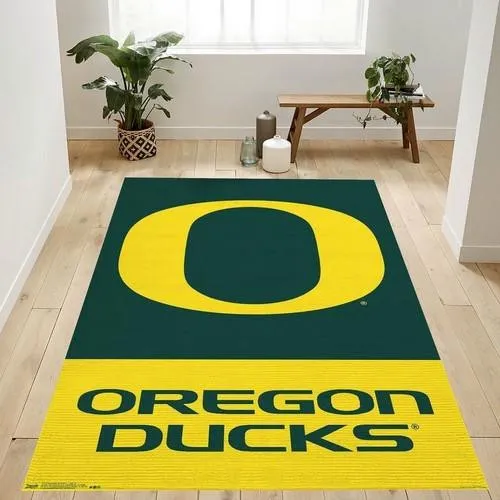 Collegiate University Of Oregon Ducks Logo Rug Bedroom Rug Us Gift 906XU-4441