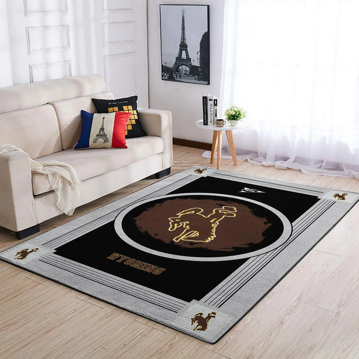 Wyoming Cowboys Area Rugs Ncaa Living Room Carpet 20030373 Rug Regtangle 523LD-8787