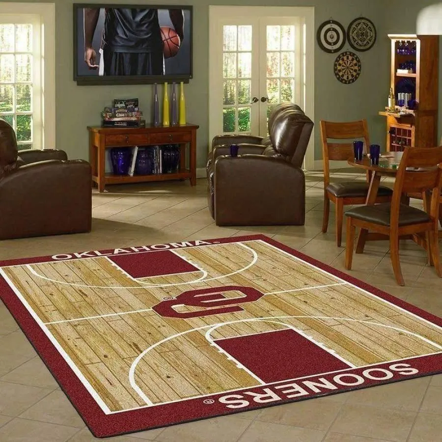NCAA Oklahoma Sooners Living Room Carpet Rug Regtangle Carpet 19120712 349JU-5535