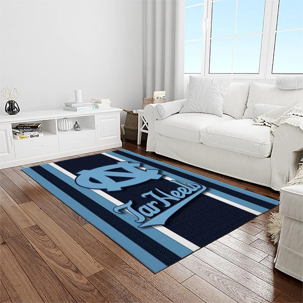 NCAA North Carolina Tar Heels College Sport Basketball And Foolball Team Logo Rectangle Area Rug 173AL-6919