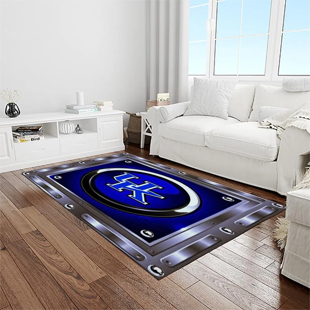 NCAA Kentucky Wildcats College Sport Basketball And Foolball Team Logo Rectangle Area Rug 992NH-1082