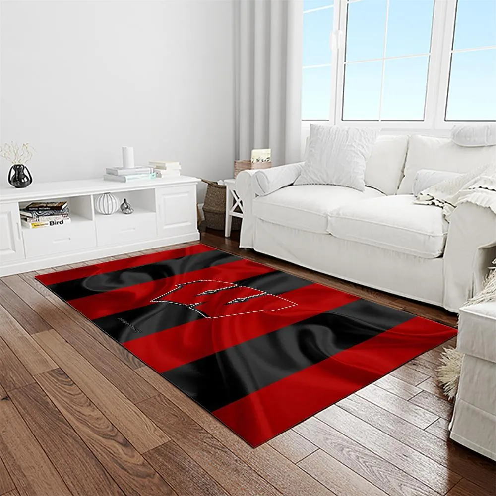 NCAA Wisconsin Badgers College Sport Basketball And Foolball Team Logo Rectangle Area Rug 646GE-4908