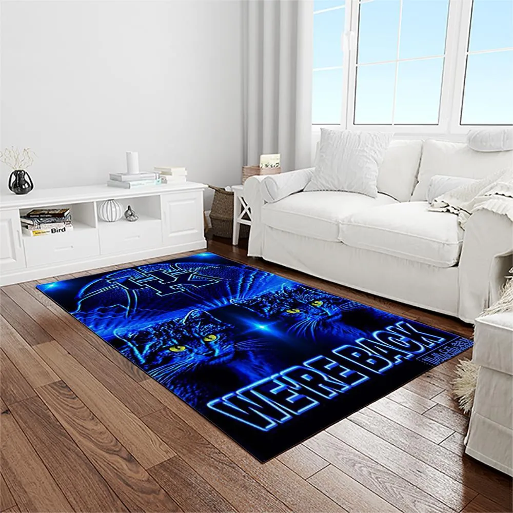 NCAA Kentucky Wildcats College Sport Basketball And Foolball Team Logo Rectangle Area Rug 963UJ-9434