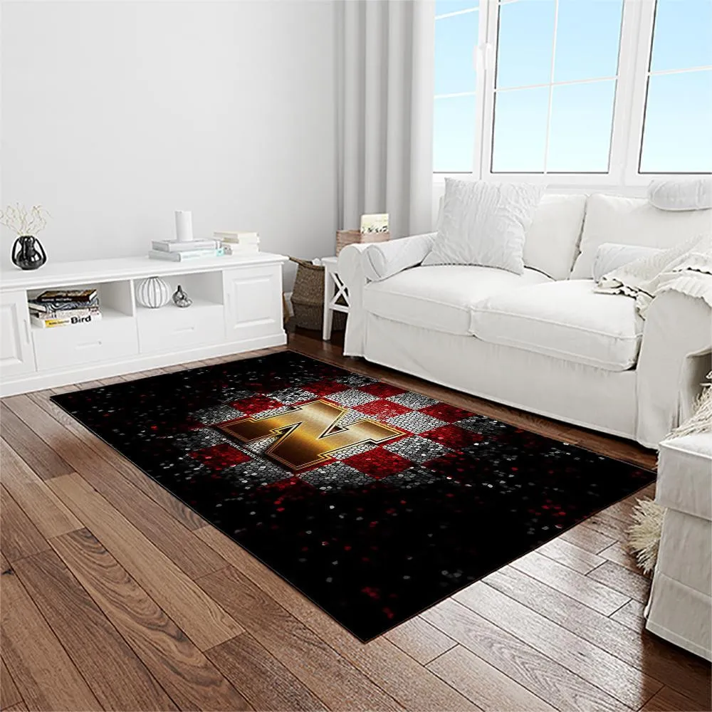 NCAA Nebraska Cornhuskers College Sport Basketball And Foolball Team Logo Rectangle Area Rug 434AJ-4558