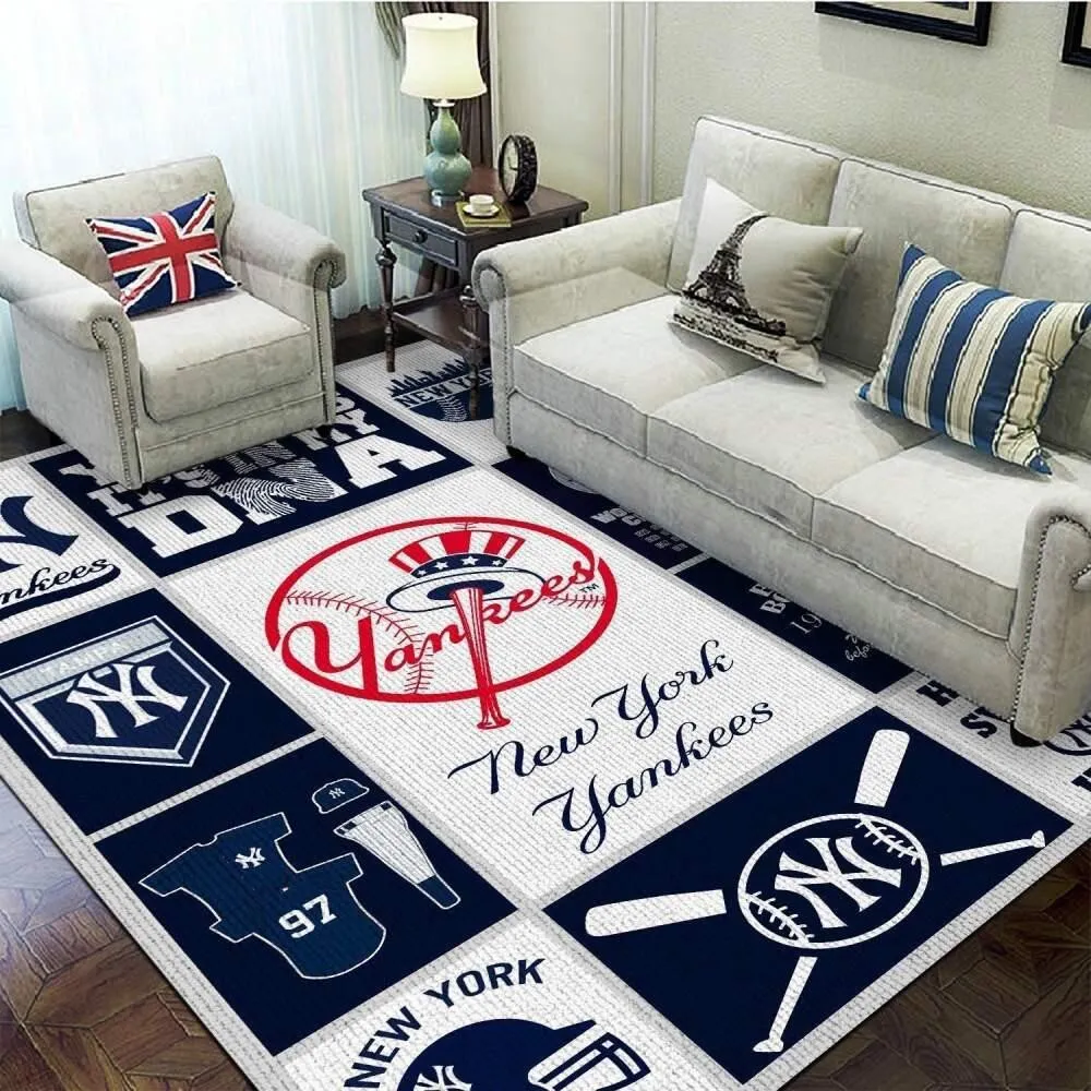 New York Yankees Area Rug MLB Baseball Team Logo Living Room 896HJ-8250