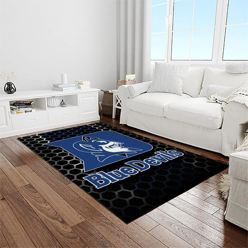 NCAA Duke Blue Devils College Sport Basketball And Foolball Team Logo Rectangle Area Rug 171VK-5304