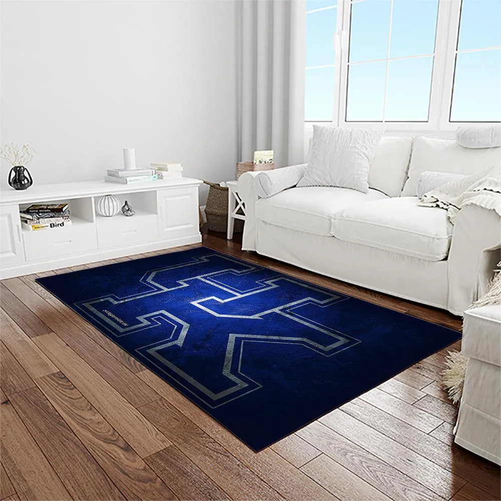NCAA Kentucky Wildcats College Sport Basketball And Foolball Team Logo Rectangle Area Rug 532MR-4016